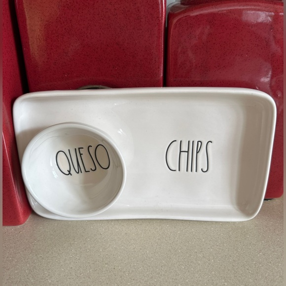 NEW Rae Dunn Chips and Queso Tray Burrito Taco Night Table Decor Serving Platter - Picture 7 of 7